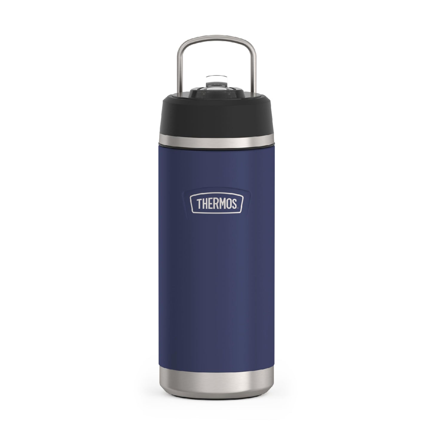 THERMOS ICON SERIES Insulated Water Bottle with Straw Lid - 18 Ounce Navy - Stainless Steel Vacuum Insulated Water Bottle with Straw Lid