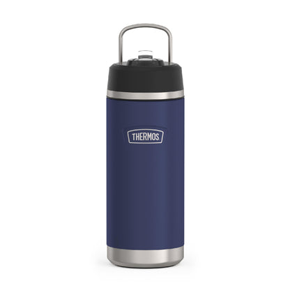 THERMOS ICON SERIES Insulated Water Bottle with Straw Lid - 18 Ounce Navy - Stainless Steel Vacuum Insulated Water Bottle with Straw Lid