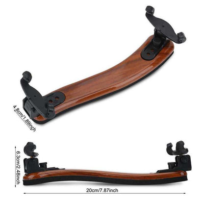 Wooden guitar strap with adjustable black clips for secure attachment.